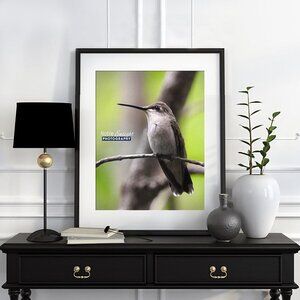 Hummingbird Gorgeous Oil Painting Art‎ Photography Print
